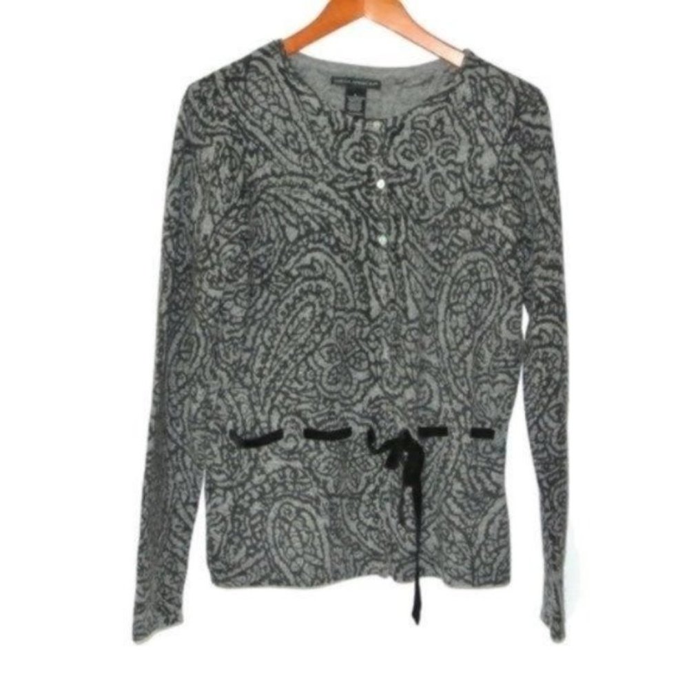 Sarah Spencer Lambs Wool Rabbit Blend Cardigan  - L‎ Large